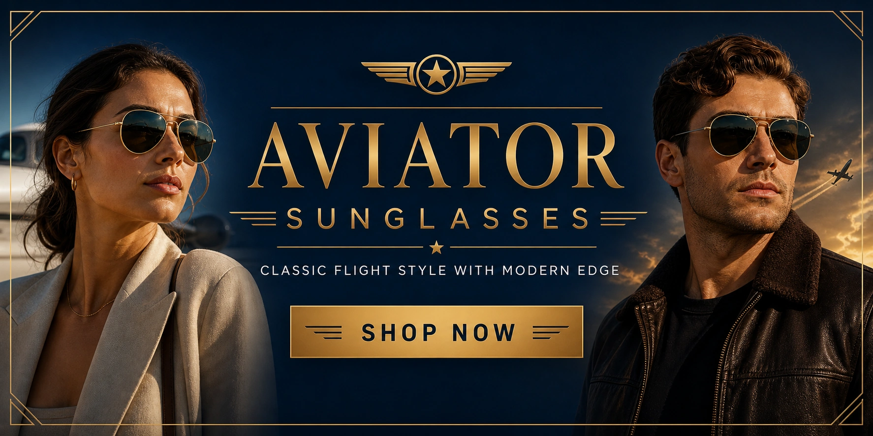 Aviator Sunglasses - Classic flight style with modern edge